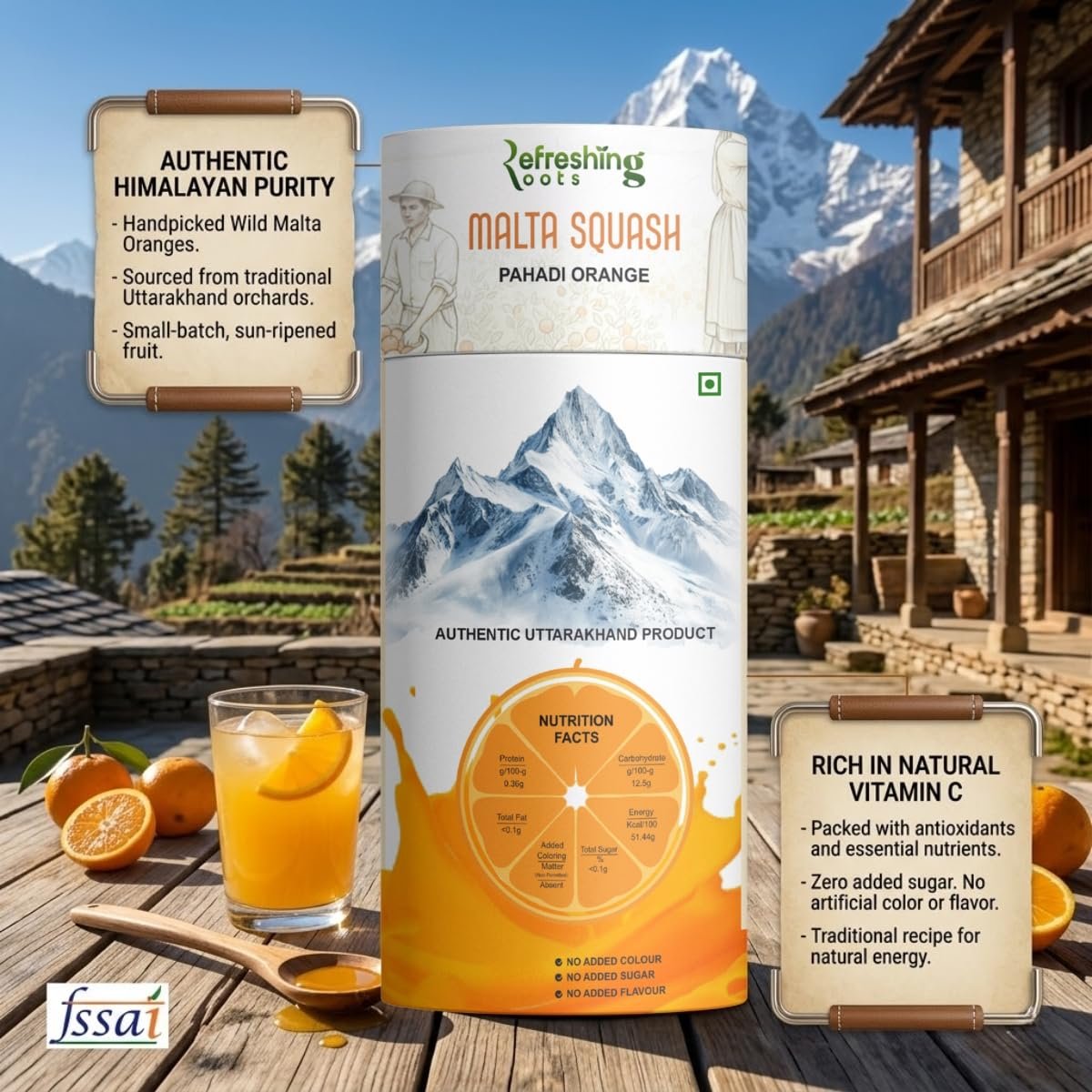 WILD ORANGE (MALTA) SQUASH 750 ML PACK | ORGANIC | AUTHENTIC TASTE | NO ADDED SUGAR | NO ARTIFICAL COLORS | RICH IN VIT-C | ORANGE JUICE - Image 2