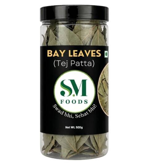 Organic Tej Patta Leaves 500g | Whole Bay Leaves | Bay Leaf for Biryani, Curries, Rice & Indian Recipes | Natural Tez Patta Spice