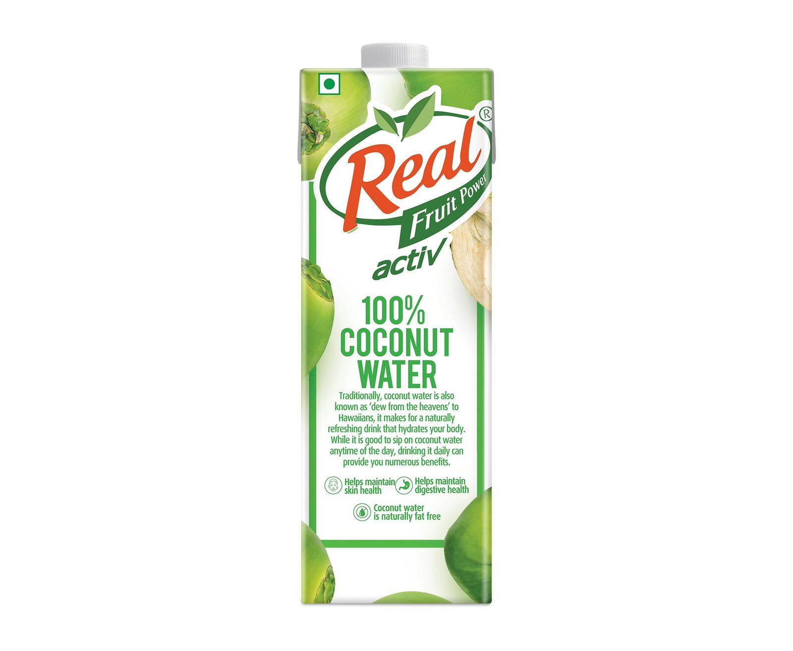Real Activ Coconut Water Tetrapack - 1L | Hydrating Coconut Water with Health Benefits | No Added Flavour & Sugars | Tasty and Nutritious (Pack of 2) - Image 2