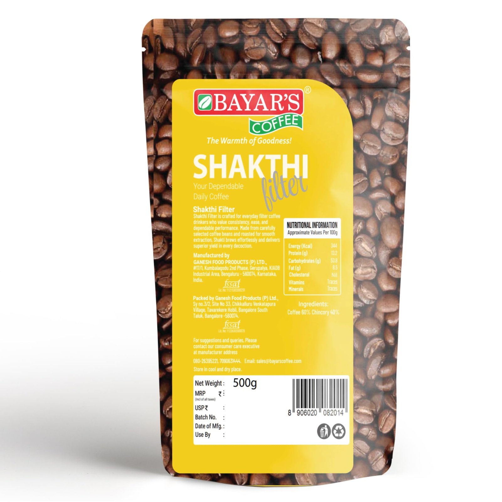 Shakthi Filter Coffee Powder, 60% Coffee, 40% Chicory, 500g - Image 2