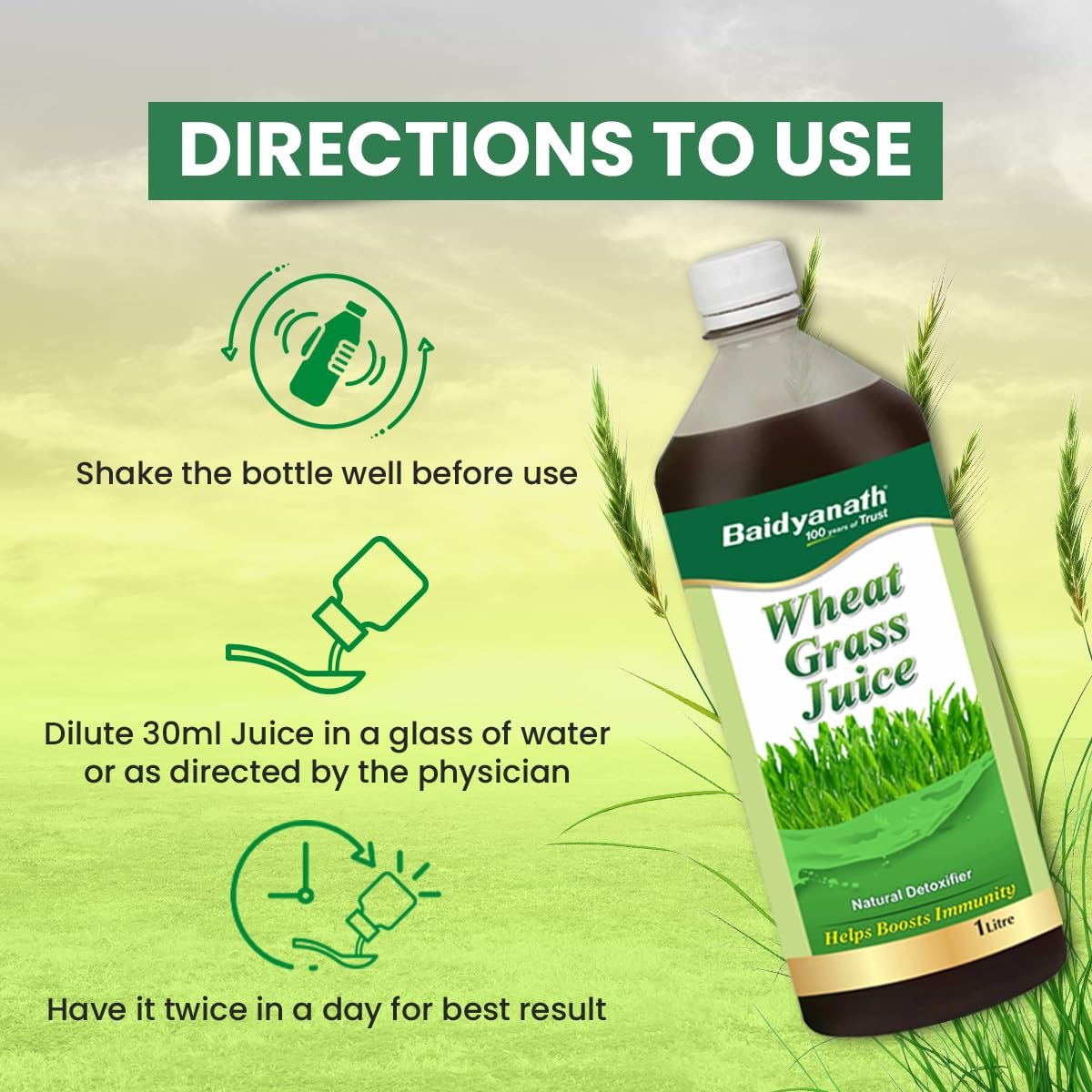 Wheatgrass Juice 1 Litre | Pure Green Superfood Wellness Drink | Supports Detox, Immunity & Gut Health | Rich in Vitamins, Minerals & Chlorophyll | No Added Sugar | For Men & Women - Image 7