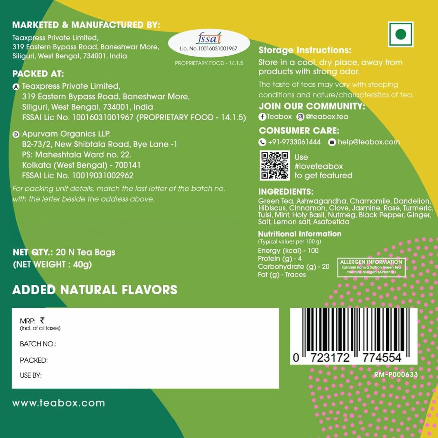 Wellness Green Tea Sampler Pack - 20 Assorted Tea Bags, 10 Flavors × 2 Each | Whole Leaf, 0% Bitterness | Green Tea Variety Pack for Every Mood - Image 9