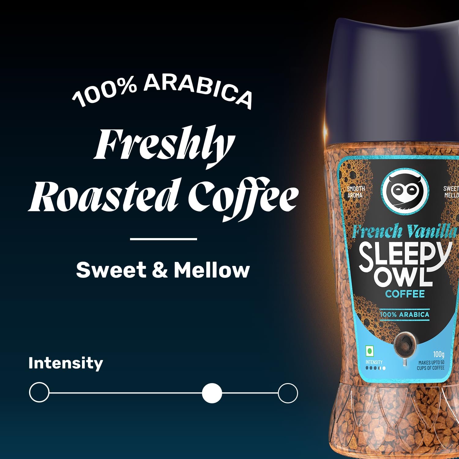 French Vanilla Premium Instant Coffee | 100% Arabica | Microground Technology | Ready in Seconds | Makes 50 Cups | 100g - Image 3