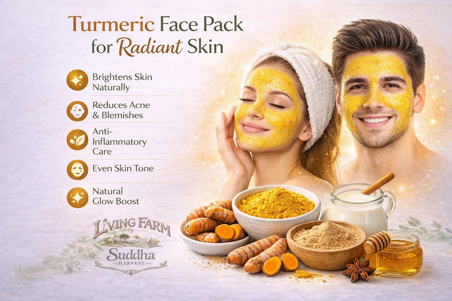 Village Culture Combo- Cured Turmeric Powder & Raw Turmeric Powder, Pack of 2- 200g Each (200X2) - Image 6