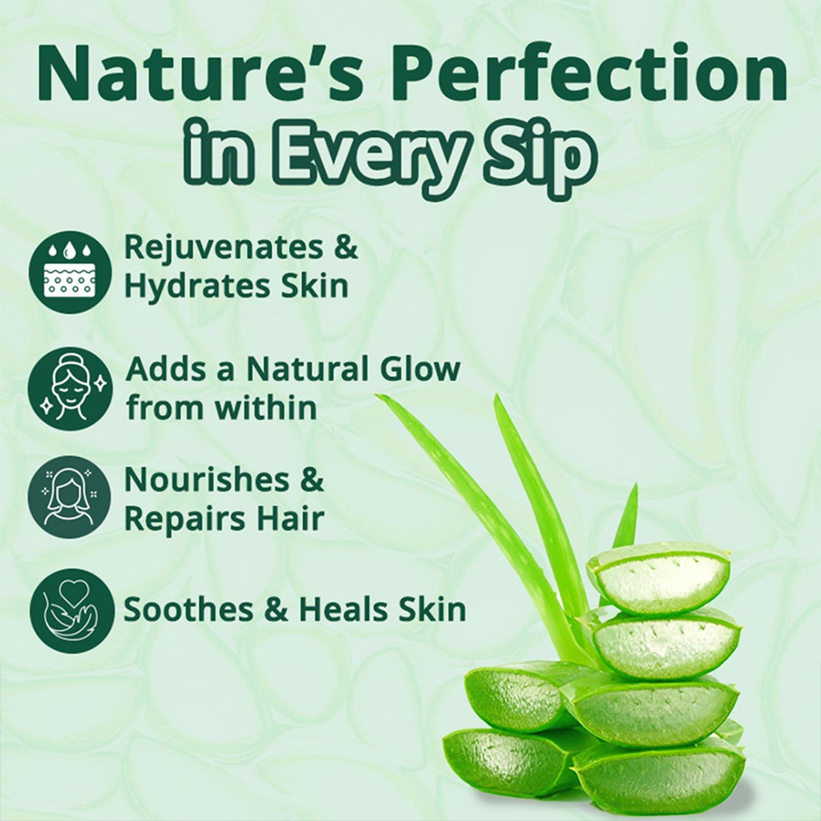 Aloe Vera Juice - 1L | For Glowing Skin & Healthy Hair | 100% Natural, Cold Pressed with Pulp - Image 6