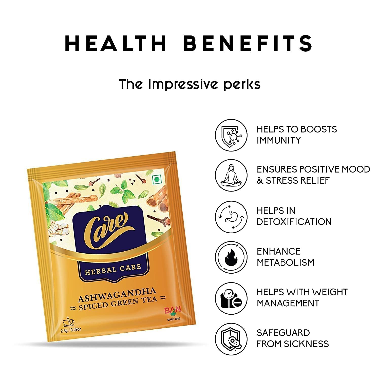 Ashwagandha Spiced Green Tea with Tulsi Ginger & Cinnamon | Ayurvedic Herbal Tea for Immunity Booster, Stress Relief & Detox | Organic Desi Kahwa | Wellness Green Tea Bags | 25 Tea Bags - Image 5
