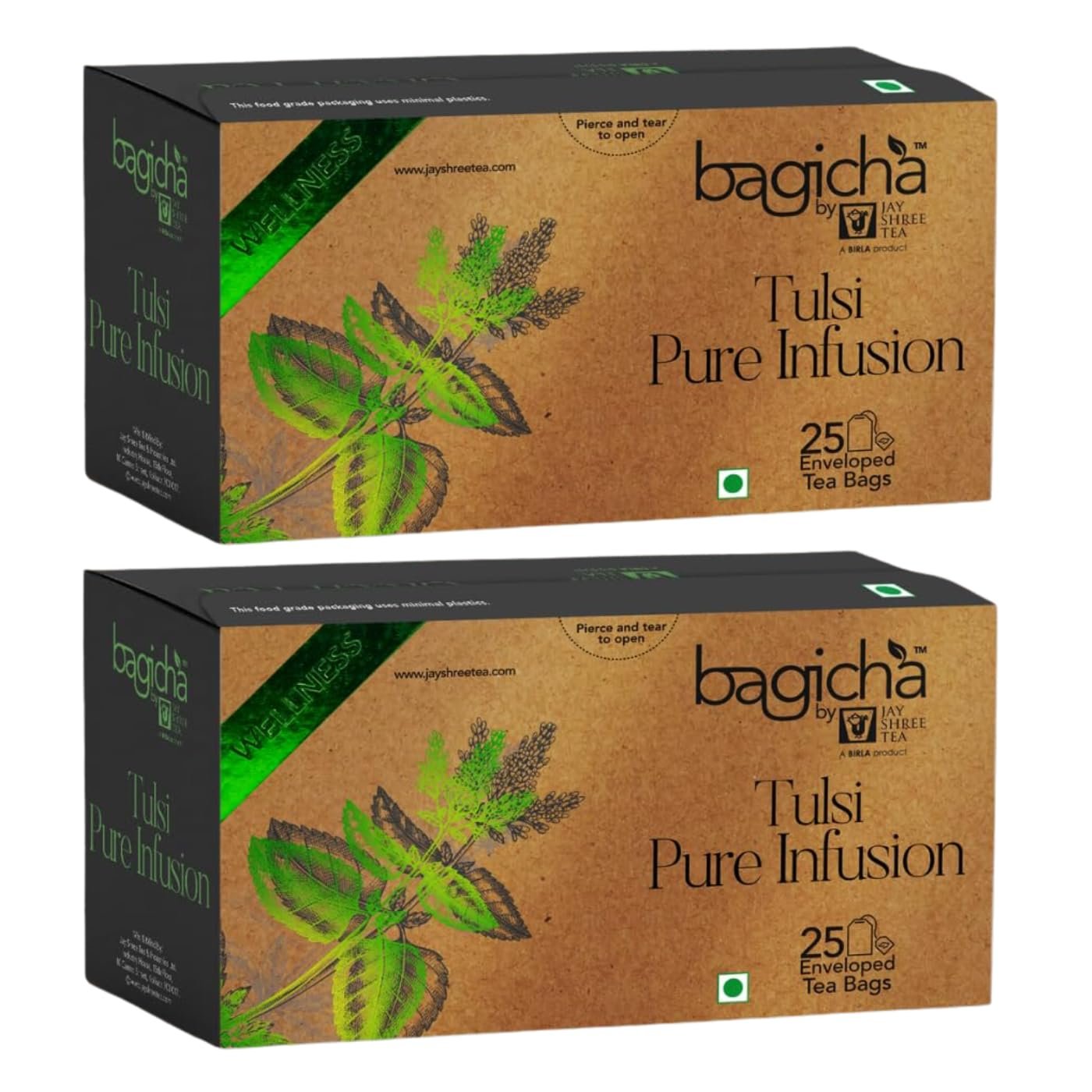 Tulsi Pure Infusion | Stress Relief - 50 Tea Bags