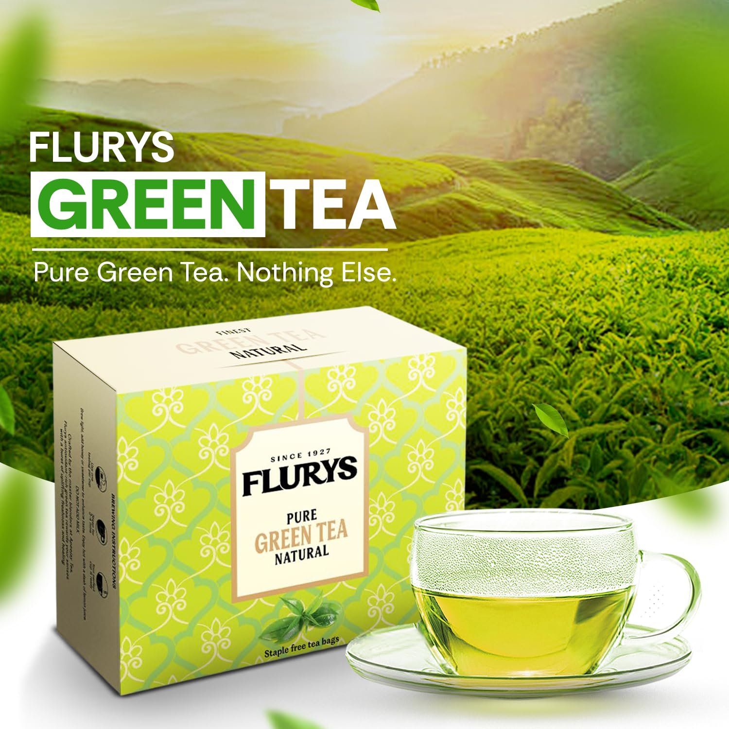 Pure Green Tea – 100 Teabags Foil Pack I Premium Green Tea | Detox & Antioxidant Support - Image 2