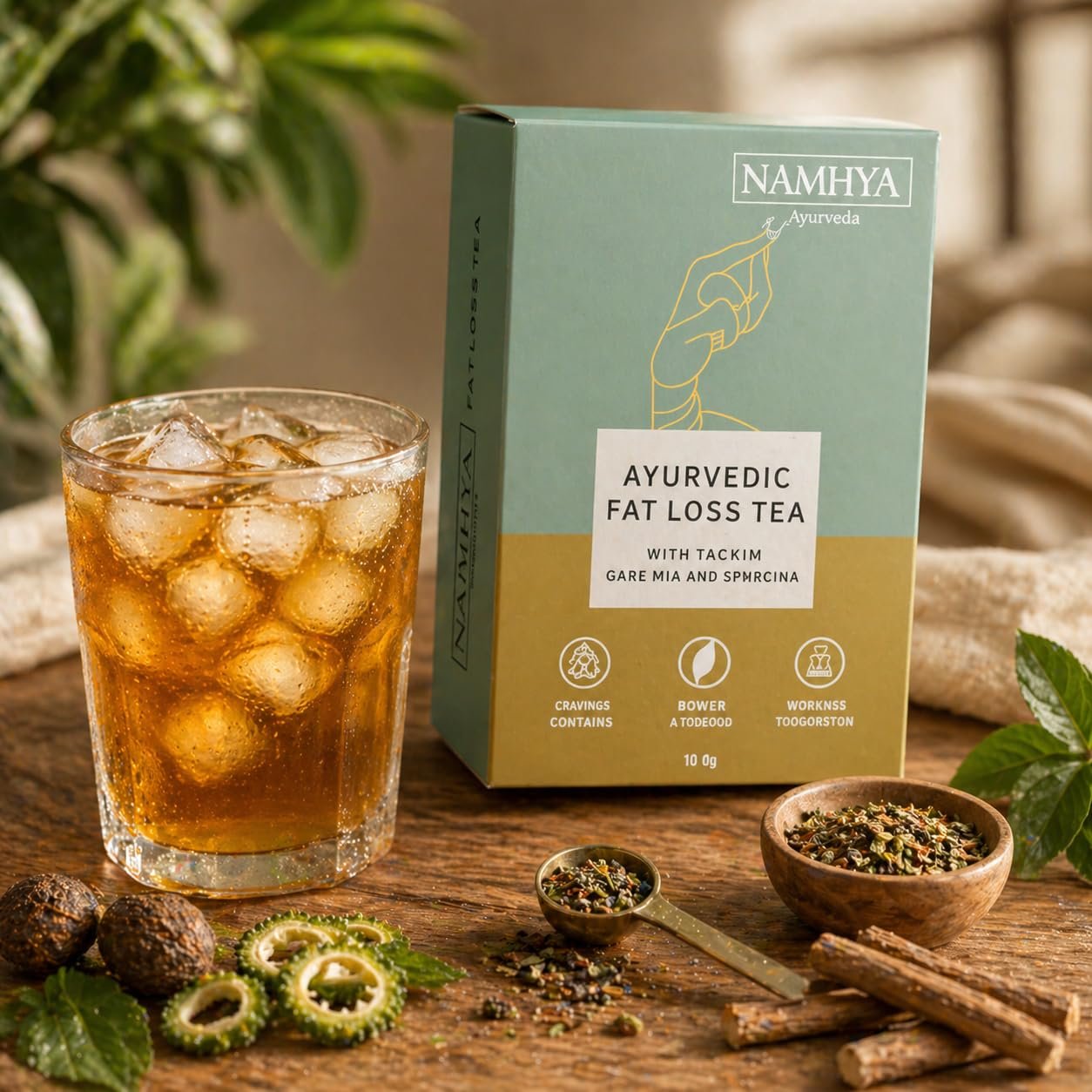 Fat Loss Tea | Reduces Belly Fat & Bloating, detox | 100gm Loose Tea - Image 2