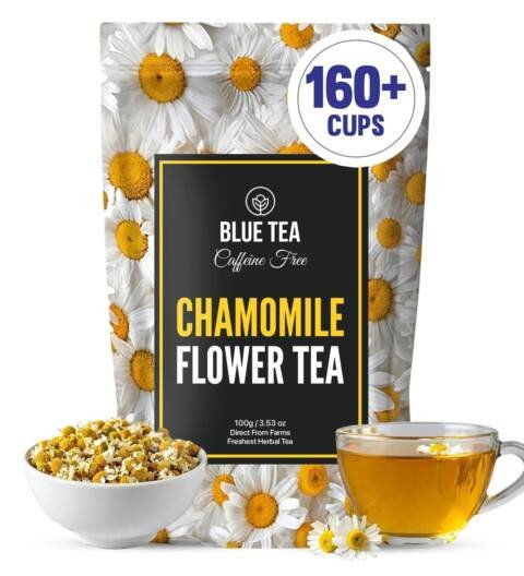 Chamomile Tea For Sleep - 100 gm -160+ Cups | SLEEP & RELAXATION | Herbal Tea - Caffeine Free - Flower Based - Non-Bitter | Zipper Pack