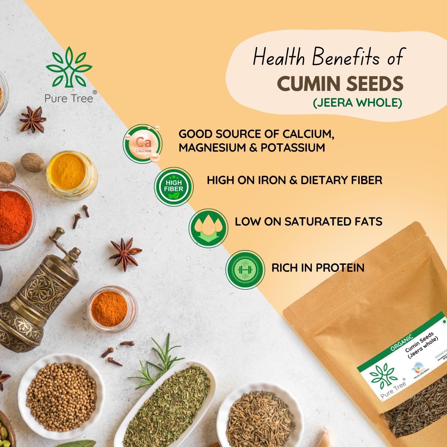 Certified Organic Jeera Seeds | 250 g | Cumin Seeds | Sabut Jeera Whole Spices | Jeelakarra | Zeera | For Curries & Veg - Image 8