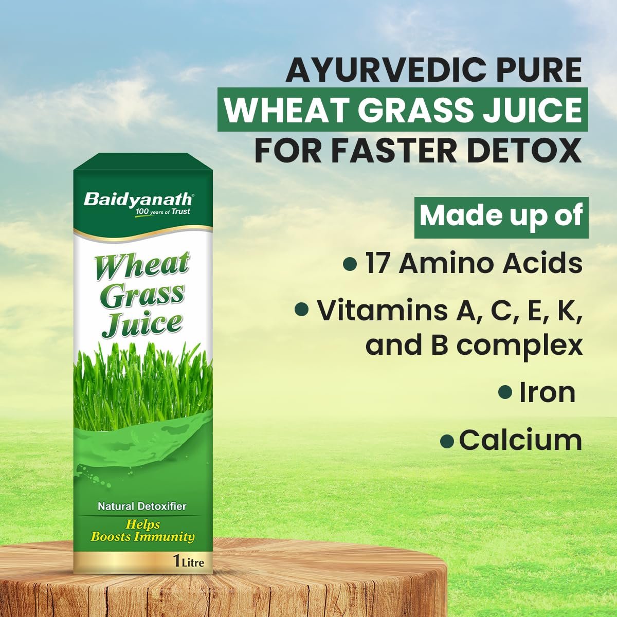 Wheatgrass Juice 1 Litre | Pure Green Superfood Wellness Drink | Supports Detox, Immunity & Gut Health | Rich in Vitamins, Minerals & Chlorophyll | No Added Sugar | For Men & Women - Image 5