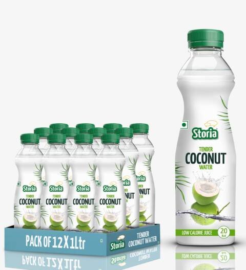 Tender Coconut Water, No Added Sugar, No Added Flavours - 1L PET (Pack of 12)