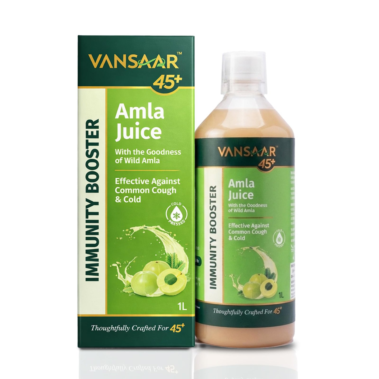 Ayurvedic Tangy Amla Juice - 1L | 100% Cold Pressed Wild Amlas Rich In Vitamin C Sourced from Pratapgarh | Farm to Bottle in 12 Hours | 75 Pure Amlas for Hair Growth & Detoxification