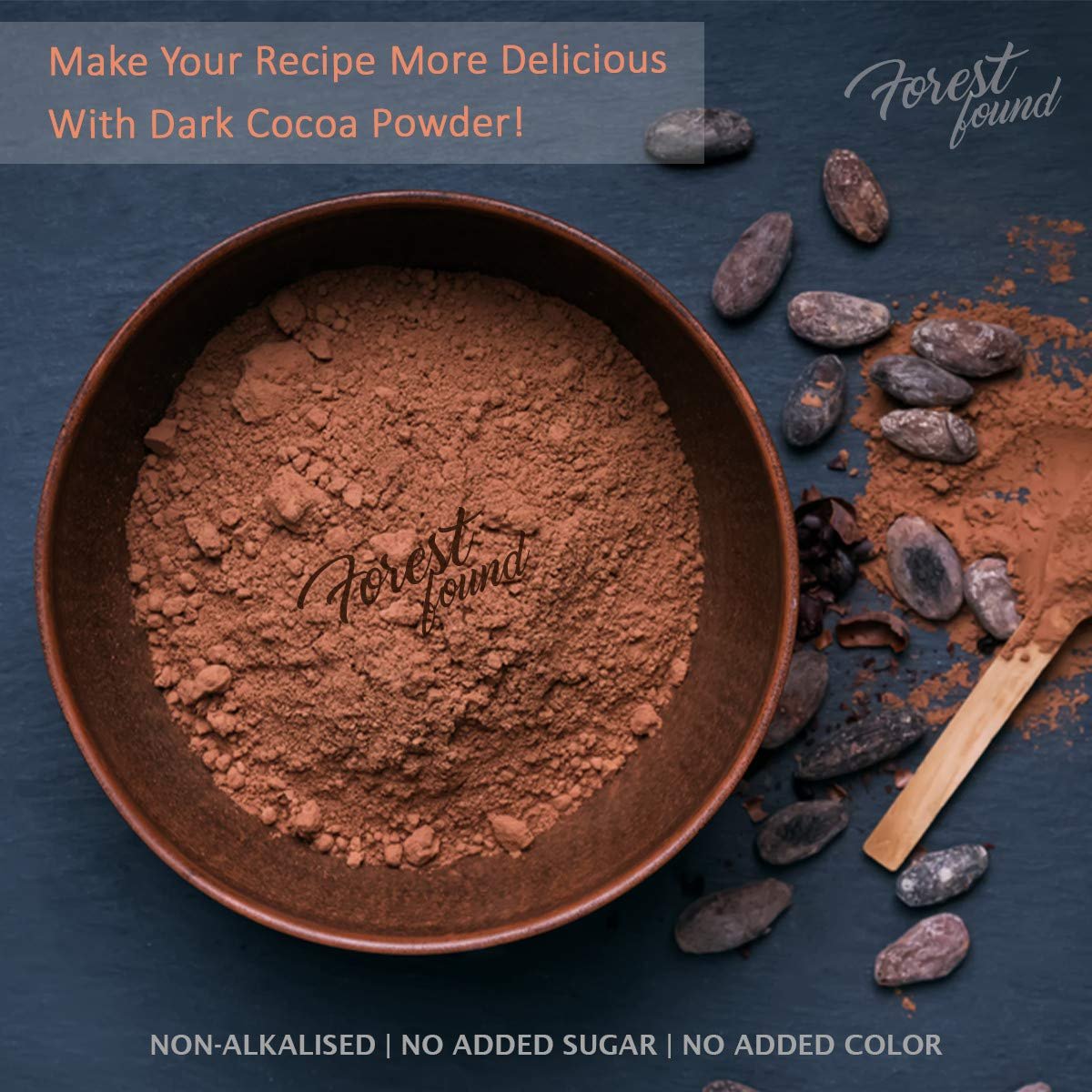 100% Pure Dark Cocoa Powder 900g | Unsweetened Natural Cacao for Baking, Cake, Chocolate Making & Smoothies | Rich Aroma, Gluten Free, Vegan & Keto Friendly Healthy Cocoa Powder - Image 3