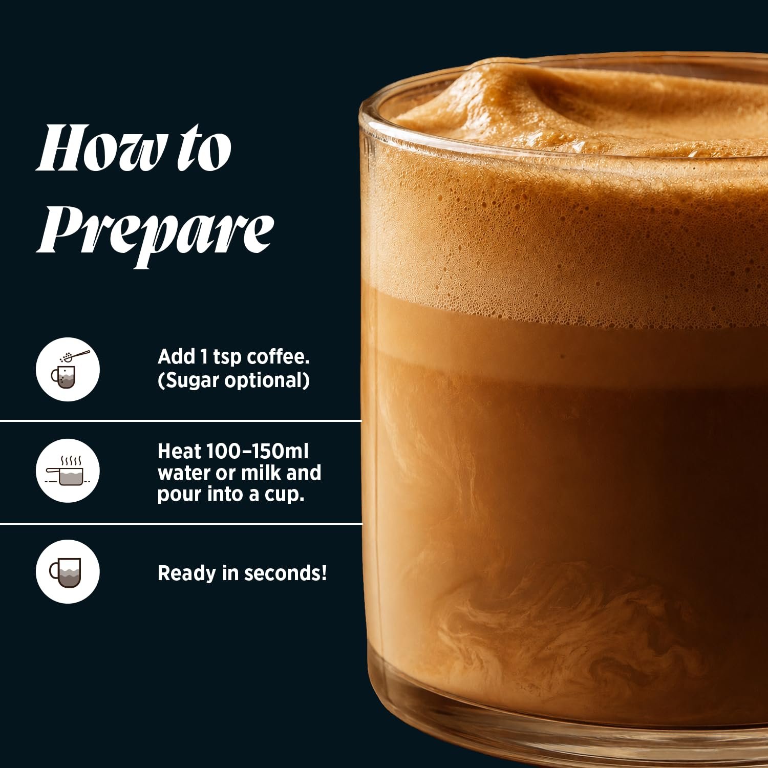 French Vanilla Premium Instant Coffee | 100% Arabica | Microground Technology | Ready in Seconds | Makes 50 Cups | 100g - Image 5