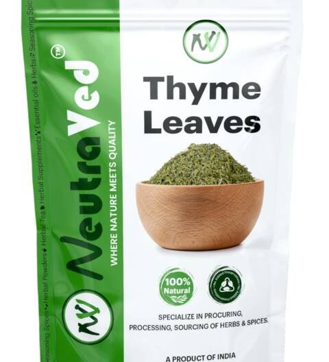 Thyme Leaves Dried – Dried Thyme Herb for Seasoning & Herbal Tea, Natural Aromatic Spice for Cooking, Soups, Marinades & Wellness Drinks, 70g