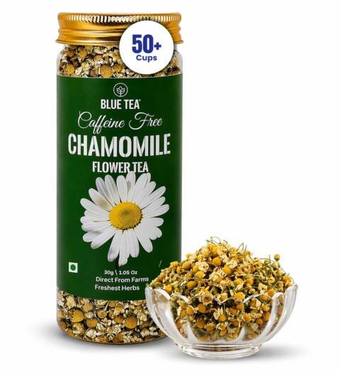 Chamomile Tea - 30 g - 50+ Cups | SLEEP & RELAXATION | Herbal Tea - Caffeine Free - Flower Based - Non-Bitter | Reusable Pet Jar