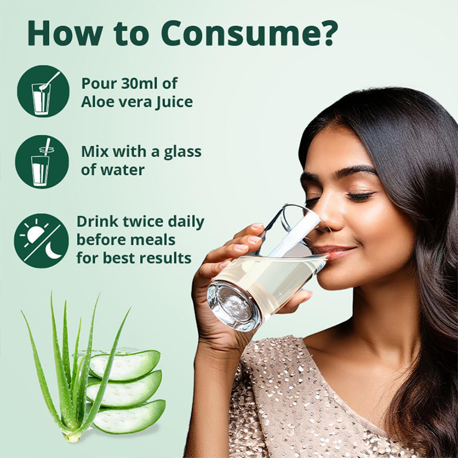 Aloe Vera Juice - 1L | For Glowing Skin & Healthy Hair | 100% Natural, Cold Pressed with Pulp - Image 2