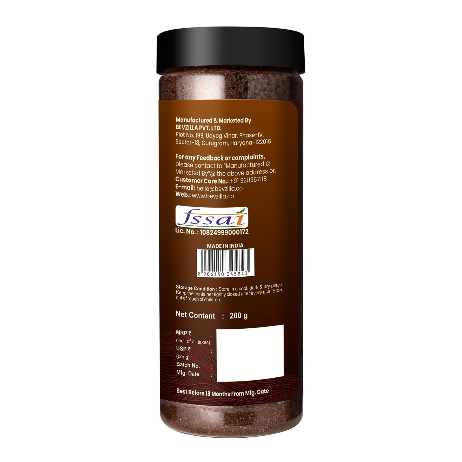 Chocolate & Mocha (Choco-Mocha) Instant Coffee Powder Jar – 200g | Arabica Beans with Chocolaty Twist | Perfect for Espresso, Latte & Cappuccino | Enjoy Hot & Cold Brews - Image 6