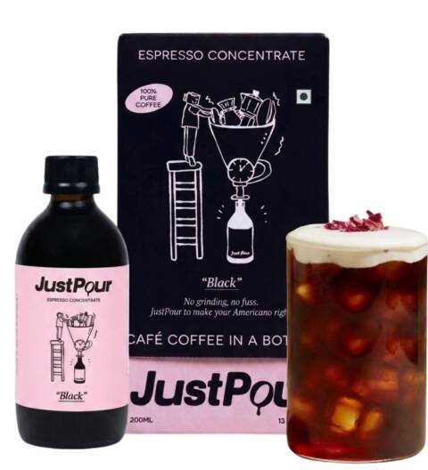 Black Espresso Coffee Concentrate – Liquid Coffee for Café-Style Hot & Iced Americano at Home – 100% Arabica Unsweetened, No Chicory – No Machine Needed – 200ml Bottle For 13 Servings