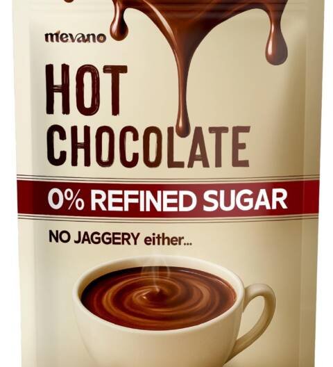Mevano Hot Chocolate Mix Powder, 200g | Refined SUGAR FREE | All Natural, REAL Cocoa without sugar, sweetened with Coconut Jaggery | Choco powder for Milk, Cold & hot shakes | No Preservatives