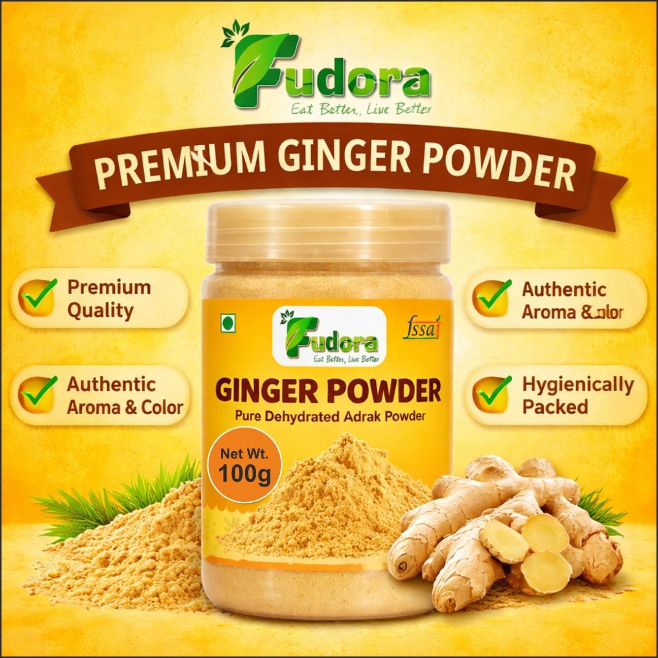 Ginger Powder | Dehydrated Adrak Powder for Cooking | Fine Ground Dry Ginger Powder | Spice for Tea, Curry, Baking, Herbal Drink, Seasoning | Natural Kitchen Ingredient (500gm, Ginger Powder) - Image 3
