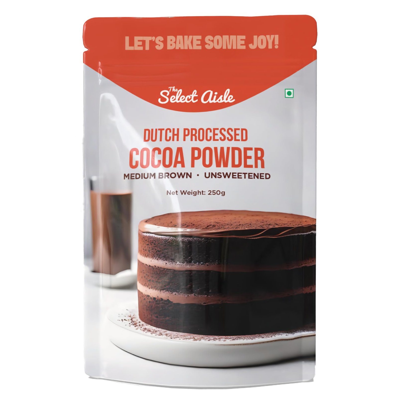 Unsweetened Dutch Processed Cocoa 250g | Baking Use | Alkalised | Medium Brown Colour