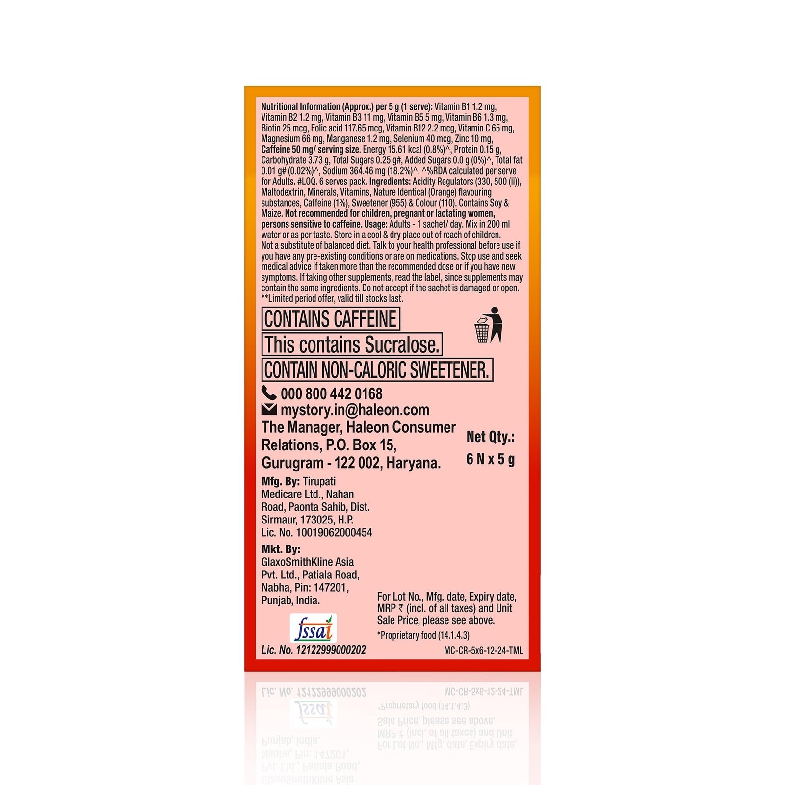 Recharge: Tasty Orange Flavoured Powder Drink Mix | No Added Sugar| Instant Energy & Hydration | 13 Vitamins & Minerals | Boosts Immunity | Vitamin B, C, Zinc, Magnesium | Pack of 36 sachets - Image 2