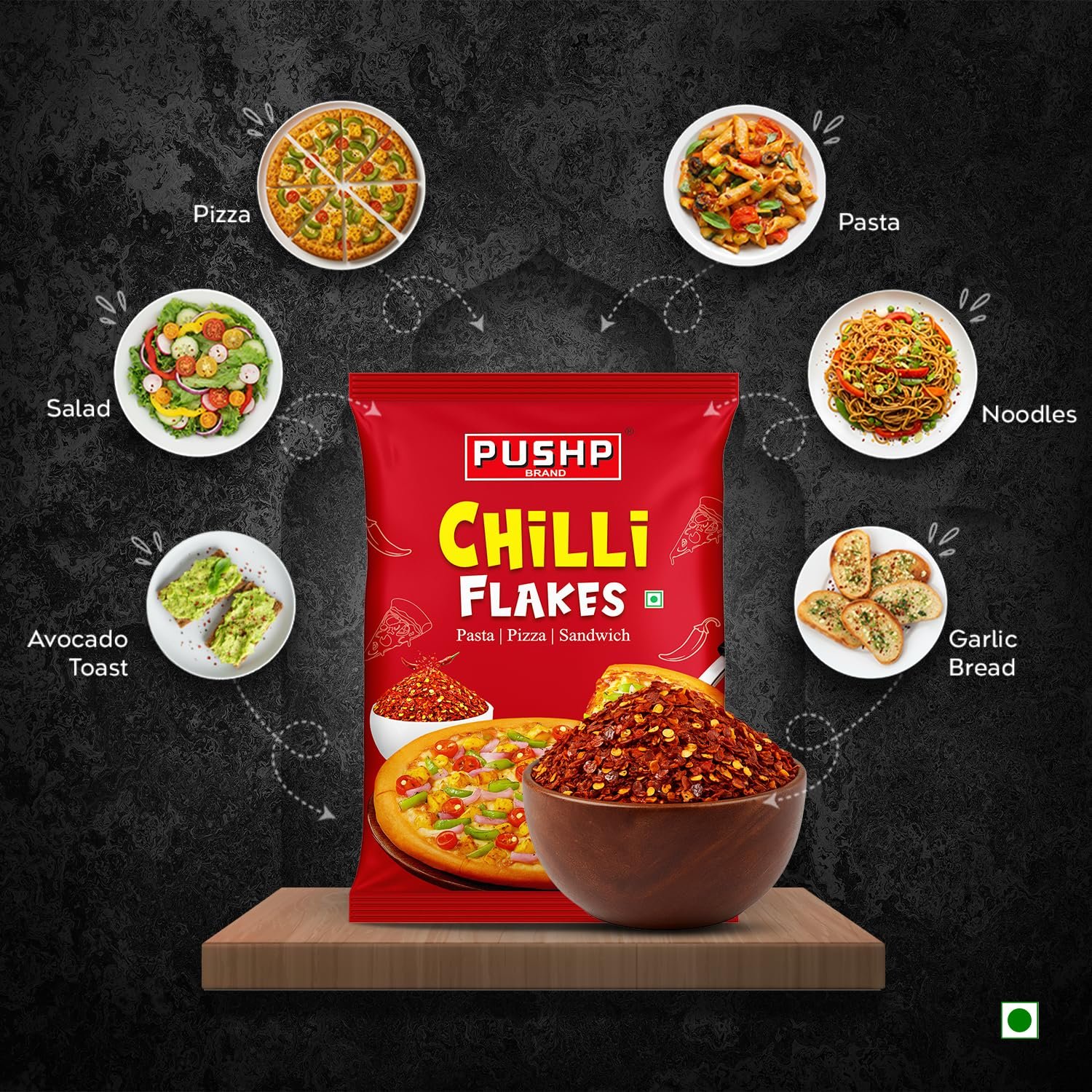 Pushp Chilli Flakes | 500g Pouch | Premium Spicy Seasoning for Pizza, Pasta & Cooking Toppings (Pack of 1) - Image 7