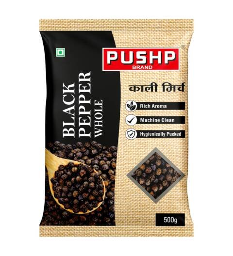Whole Black Pepper | 500 g Pouch | Natural Kali Mirch whole | Premium Spices for Everyday Cooking Pure & Aromatic | Pack of 1