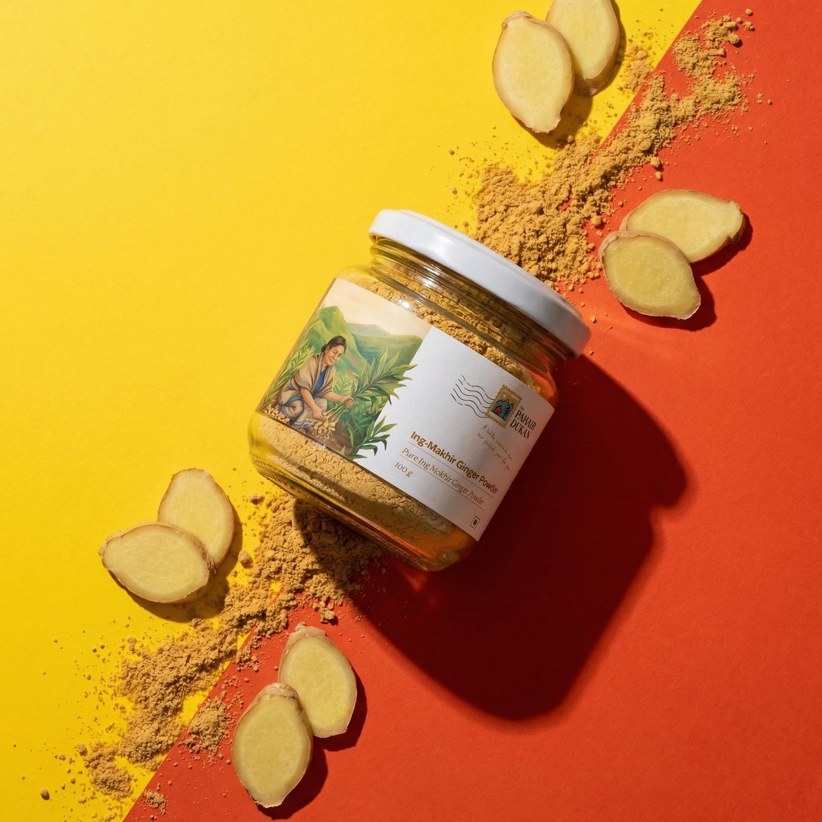 My Pahadi Dukan Ing Makhir Ginger Powder 100g, Rare Meghalaya Heirloom Ginger/ Adrak, Naturally High Gingerol Variety, Chemical-Free Indigenous Farm Produce, Rich Aroma for Tea, Kadha, Cooking & Daily Wellness - Image 5