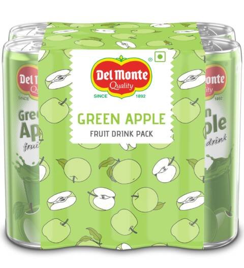 Green Apple Fruit Drink (Pack of 6) - Crisp, Tangy & Ideal for Mocktails & Cocktails