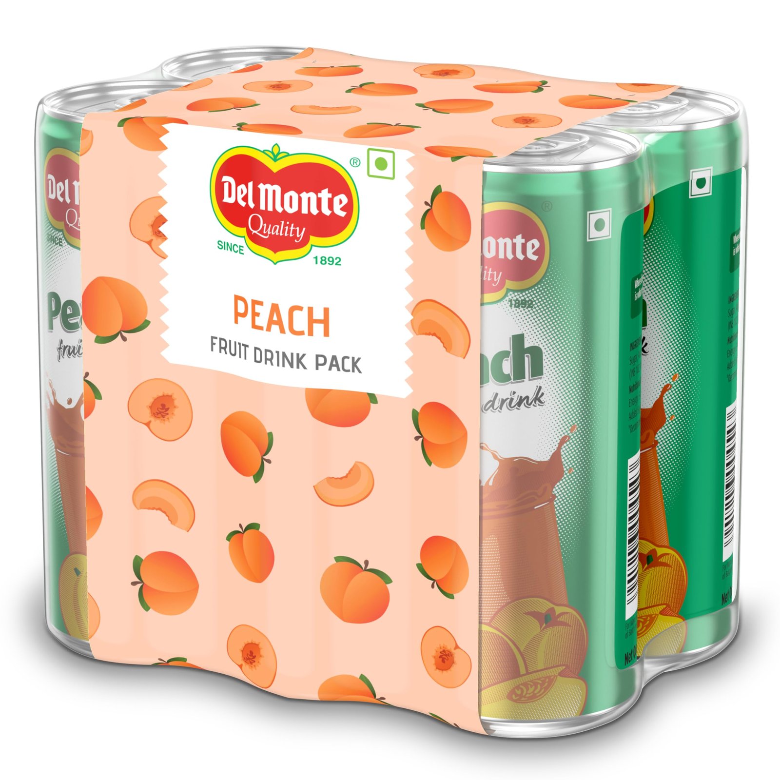 Peach Fruit Drink (6 X 240 ML Can) -With Real Peach bits | Sweet, Juicy & Perfect for Cocktails & Mocktails - Image 3