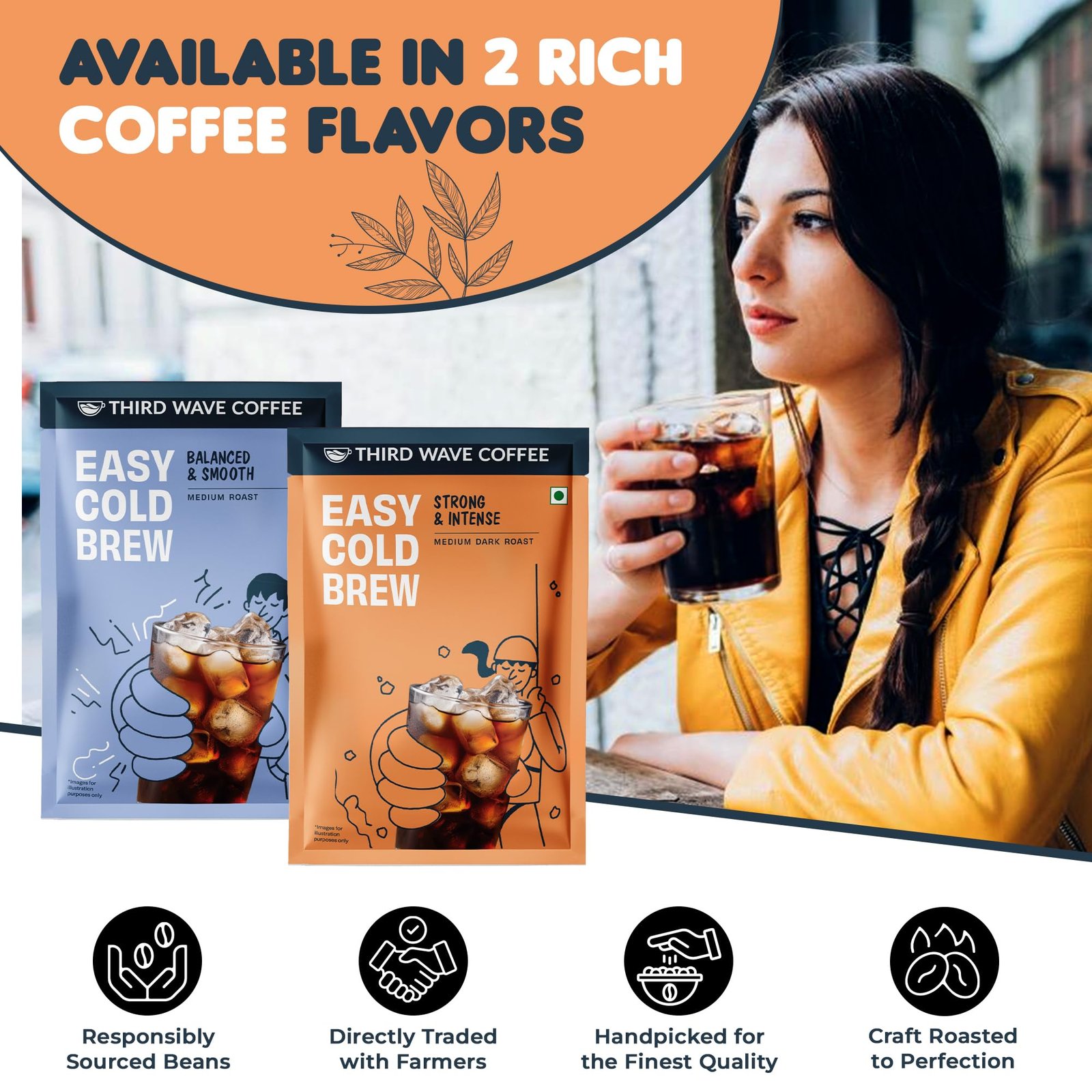Cold Brew Bags | 100% Arabica | Medium Dark Roast | Pack of 5 | 5 * 50 grams - Image 6