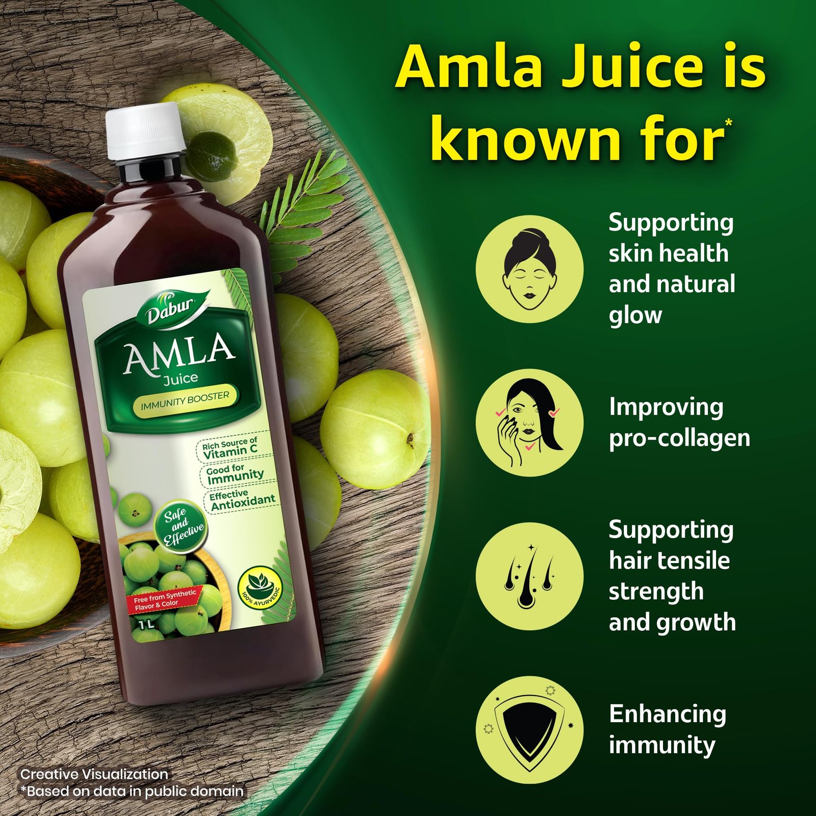 Amla Juice: Rich Source of Vitamin C and Antioxidants for Immunity boosting |Pure, Natural and 100% Ayurvedic Juice -1L - Image 4
